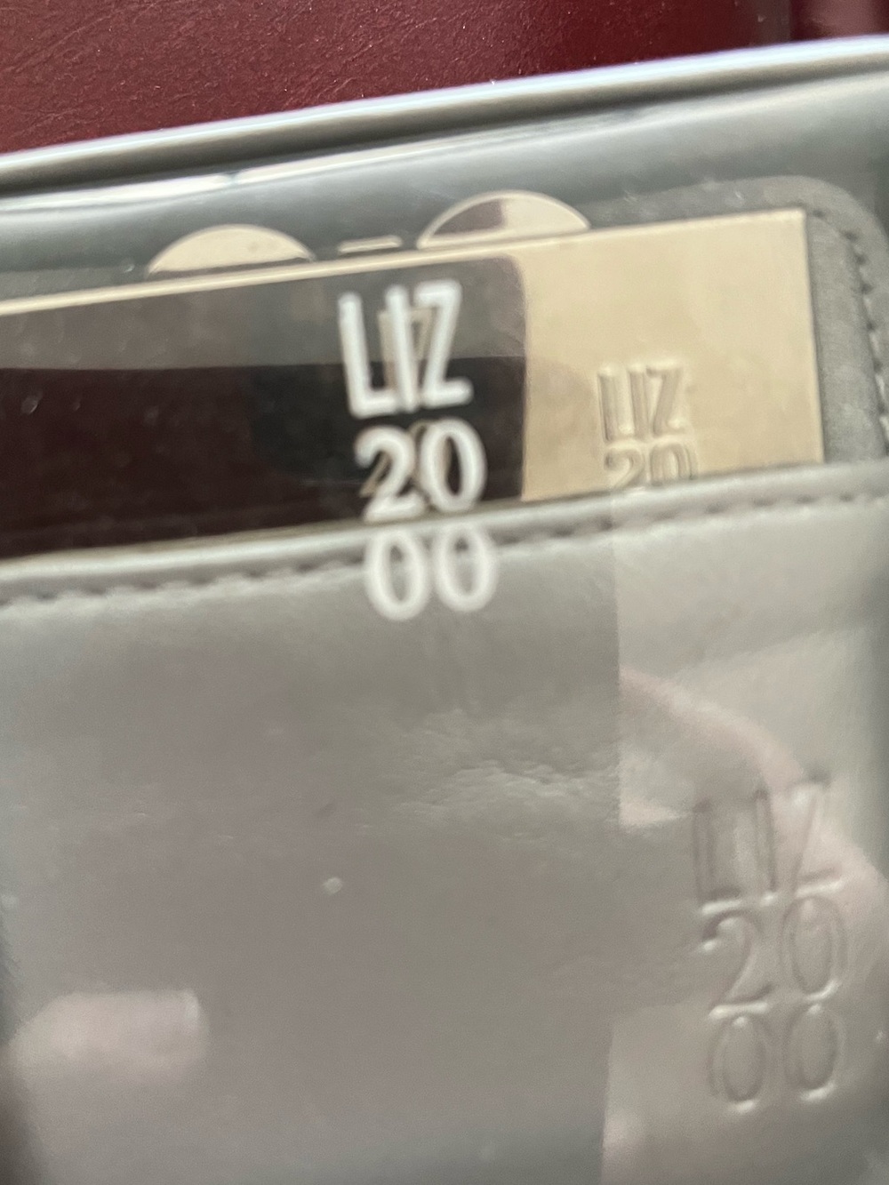 Liz Claiborne 2000 millennium silver Mirror Compact and pouch in box with Tags
